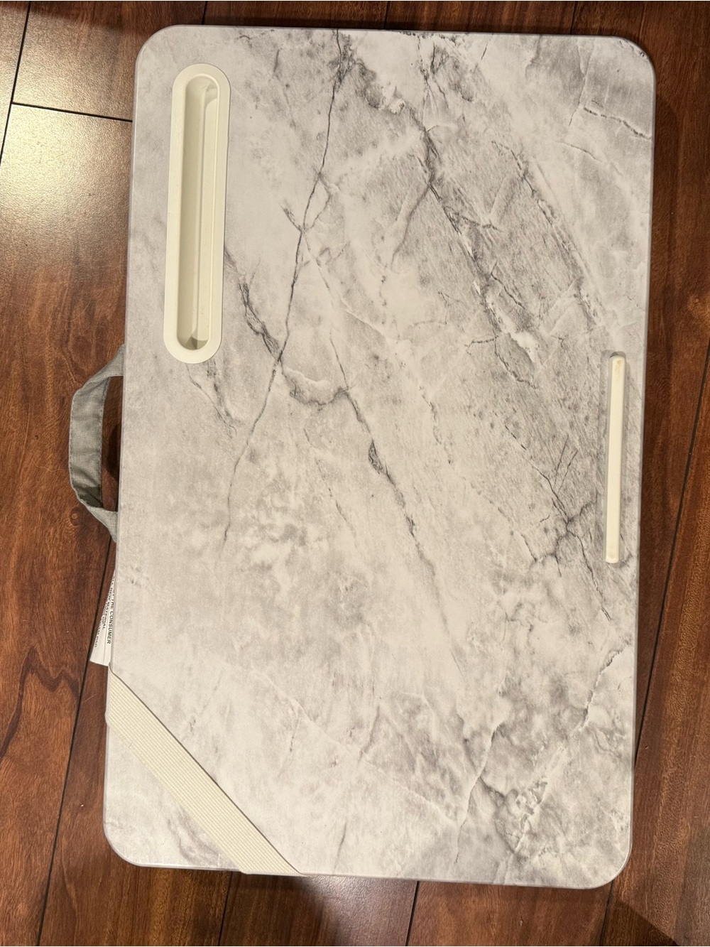 Marble-Print Gray Lap Desk